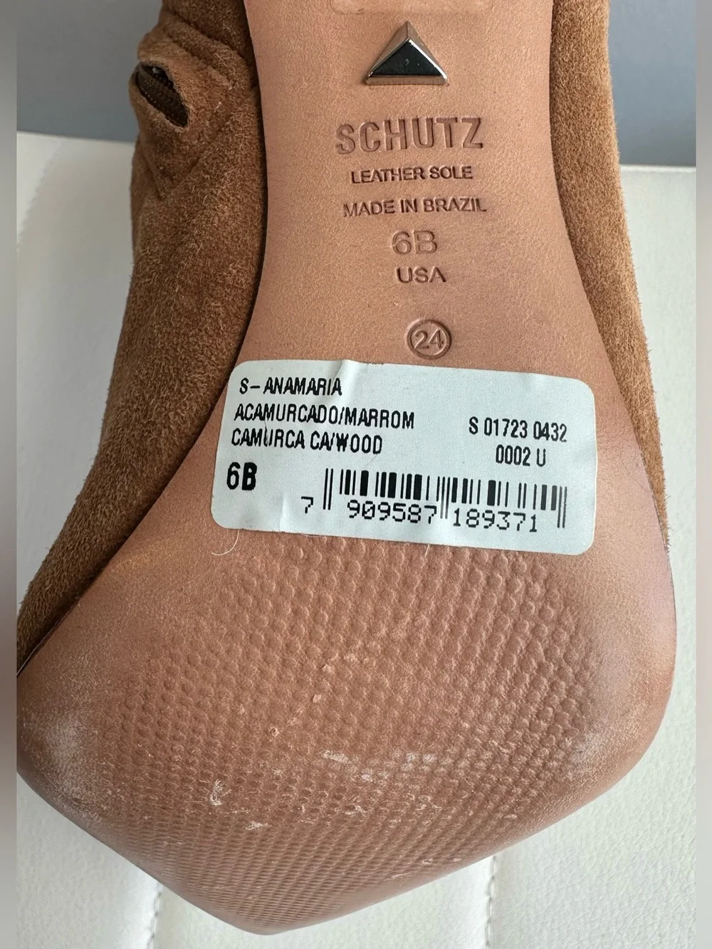 Schutz Anamarie Suede Over the Knee Boots in Wood (Camel)